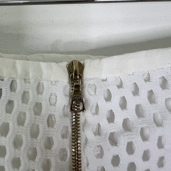Sandro Jackpot White Mesh Mini Skirt - Picture 6 of 8